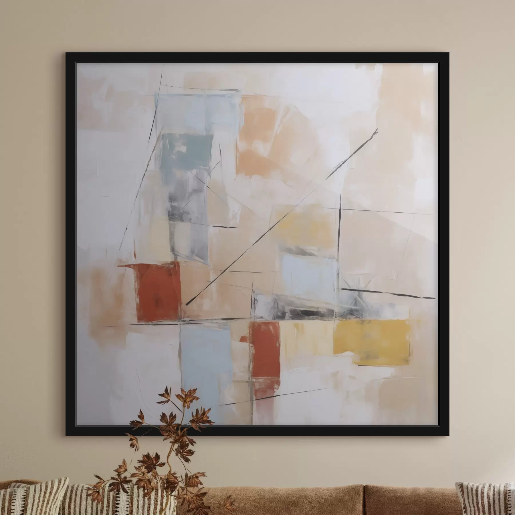 Fototapetes Haotiska, abstraktā nolietotas gleznas imitācija f48418