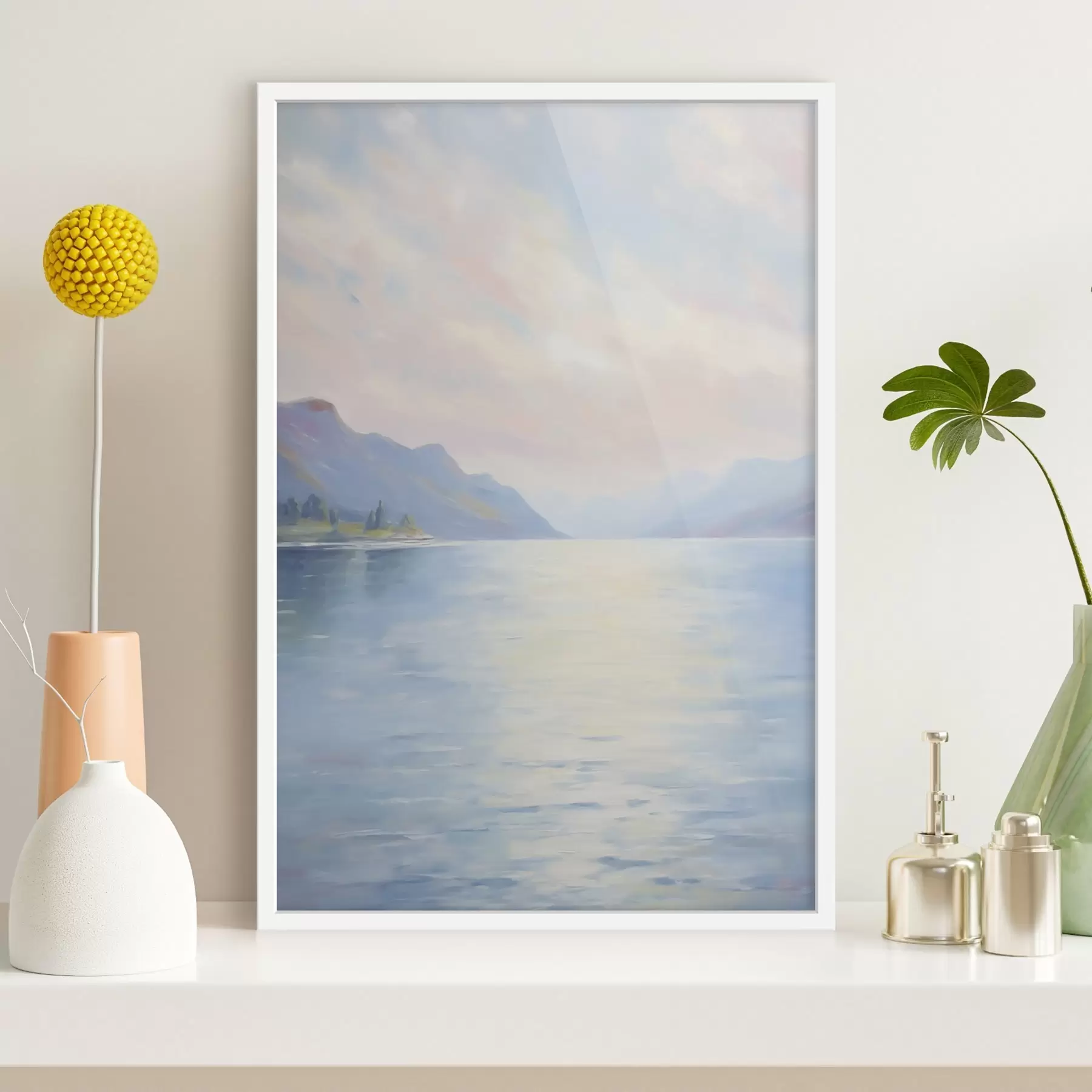 Fototapetes Glezna, kurā attēlots ezers f48424