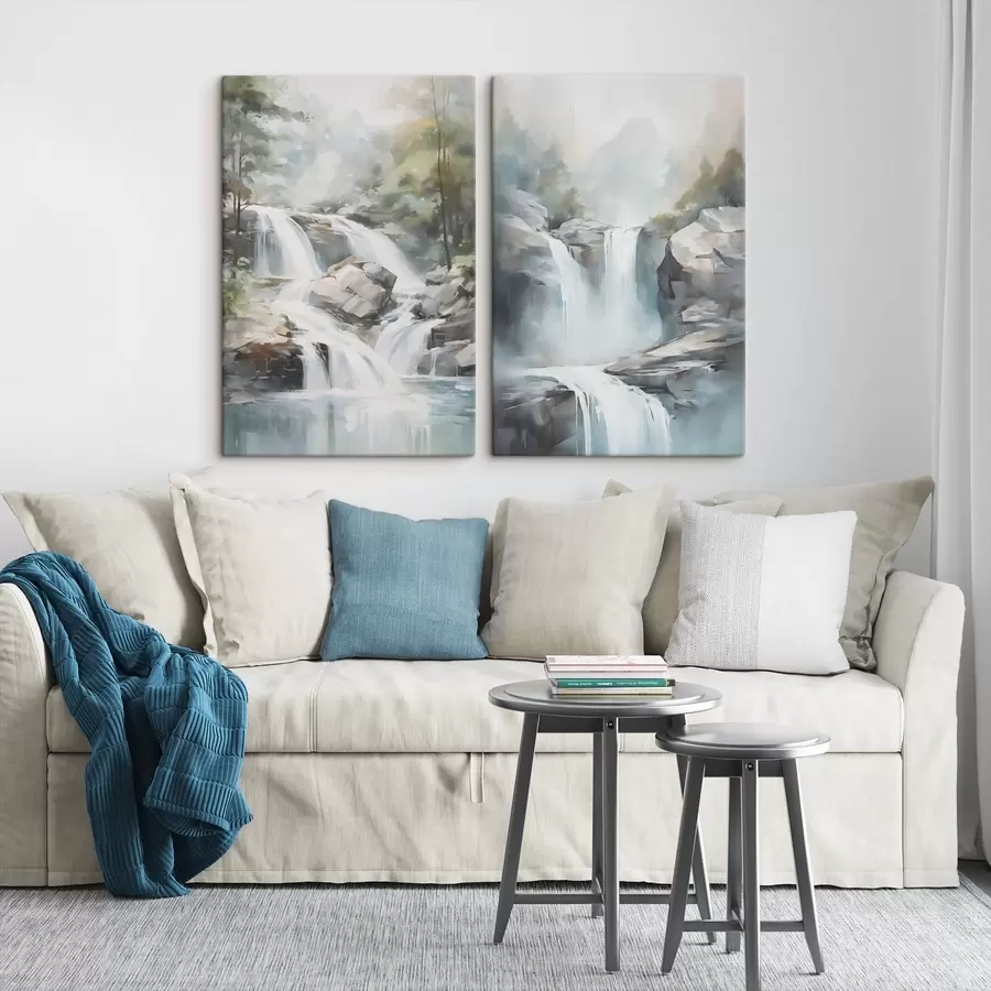 Glezna Glezna, kurā attēlots ūdenskritums m30212