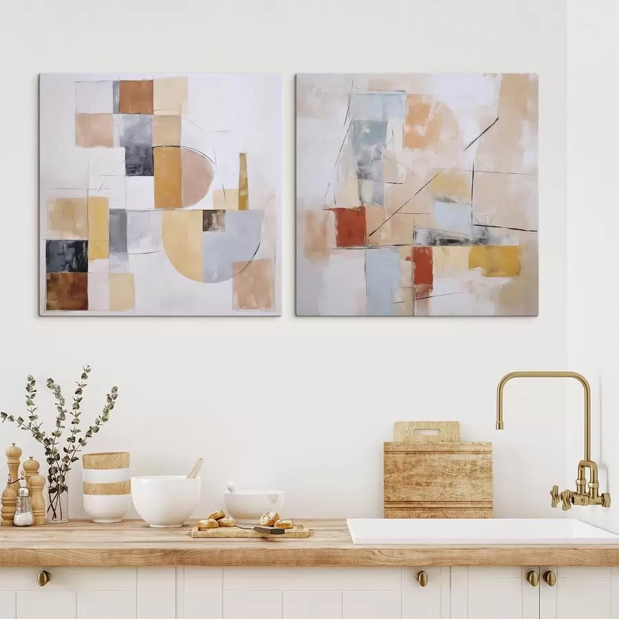 Glezna Abstrakta nolietotas gleznas imitācija m30213