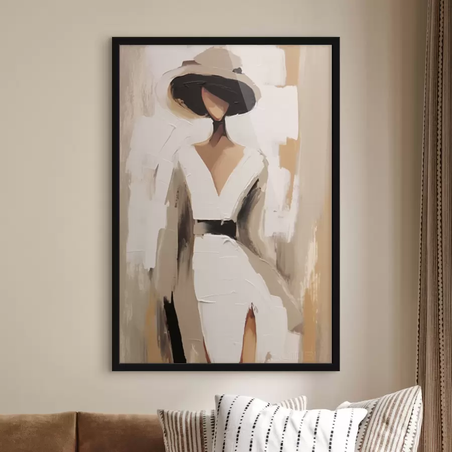 Fototapetes Sieviete cepurē f48426