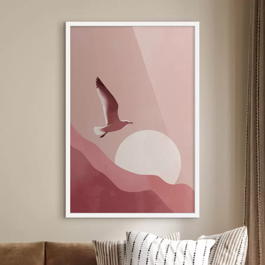 Fototapetes Putns saulrieta debesīs f48453