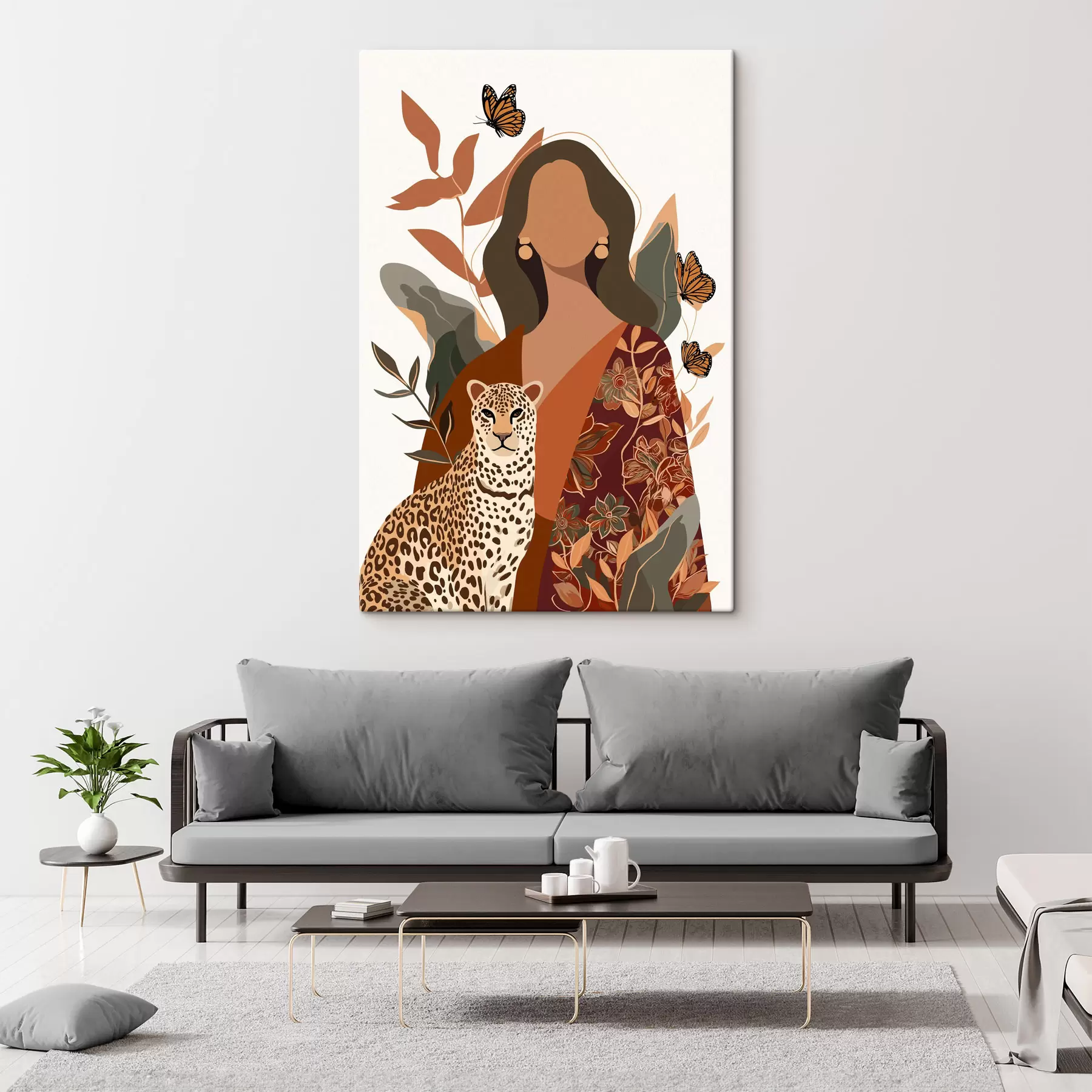 Glezna Sieviete rakstainā apģērbā s48434