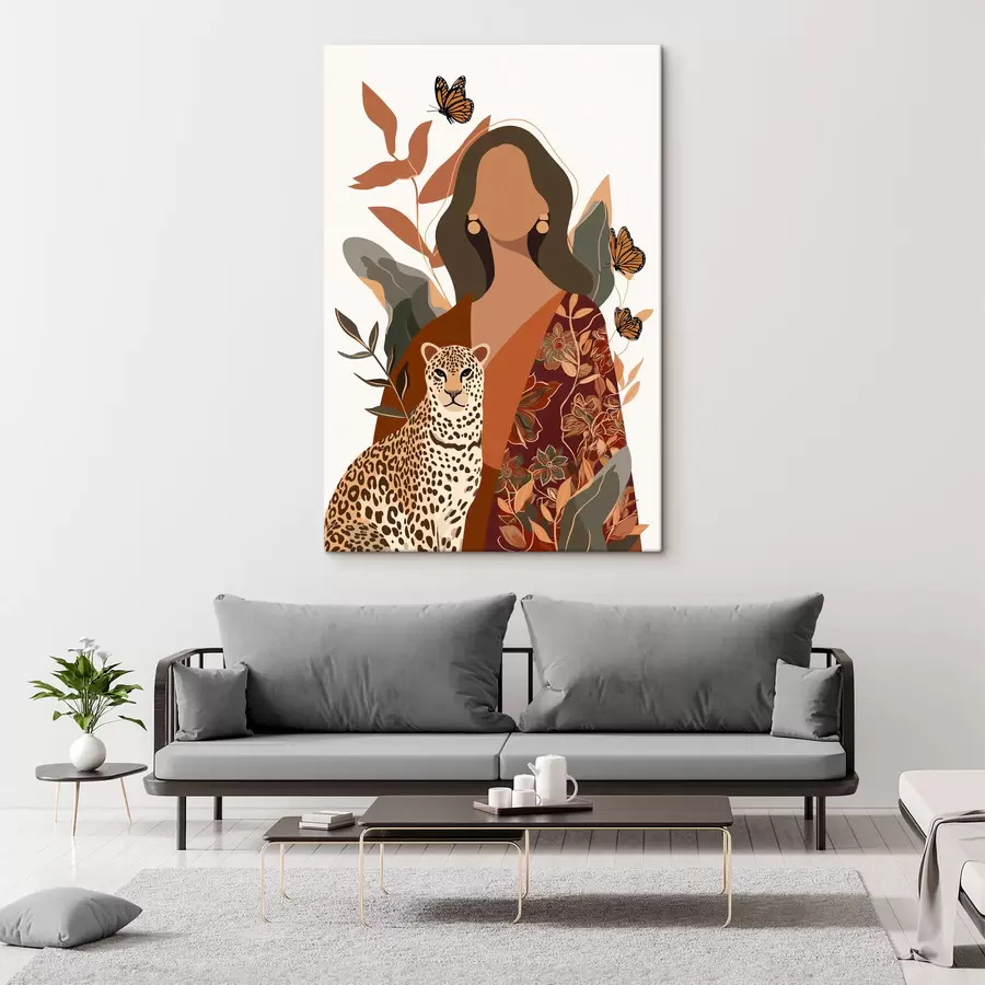 Glezna Sieviete rakstainā apģērbā s48434