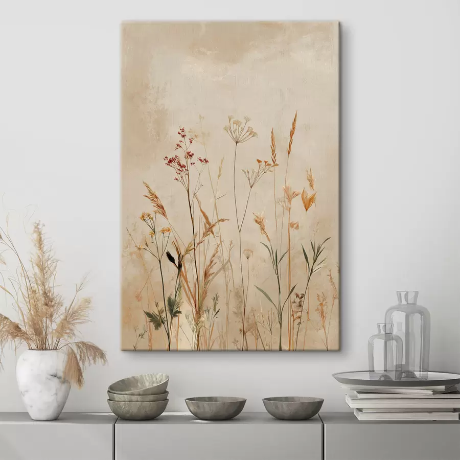 Glezna Gaiši ziedu stiebri s48441