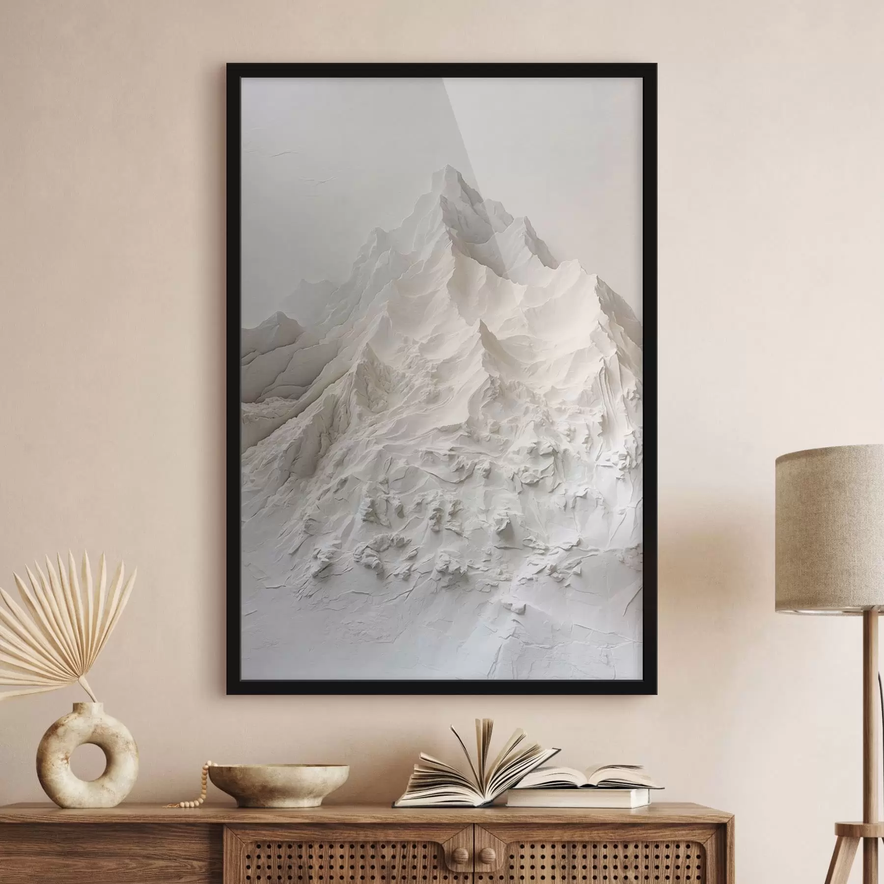 Fototapetes Teksturētas abstraktas kalnu formas gaišos toņos f48495