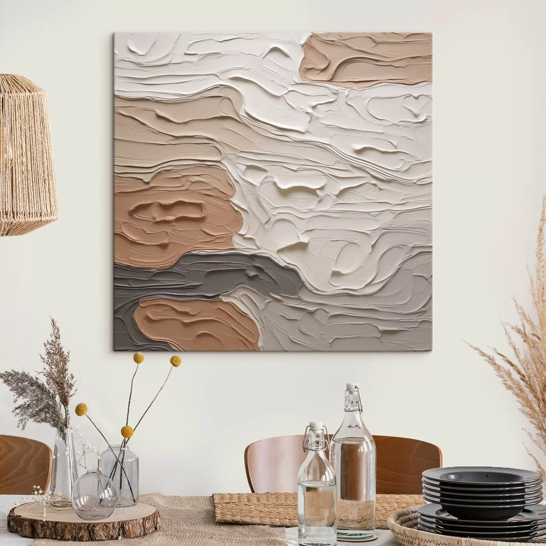 Glezna Abstrakta kompozīcija, glezna imitācija s48508