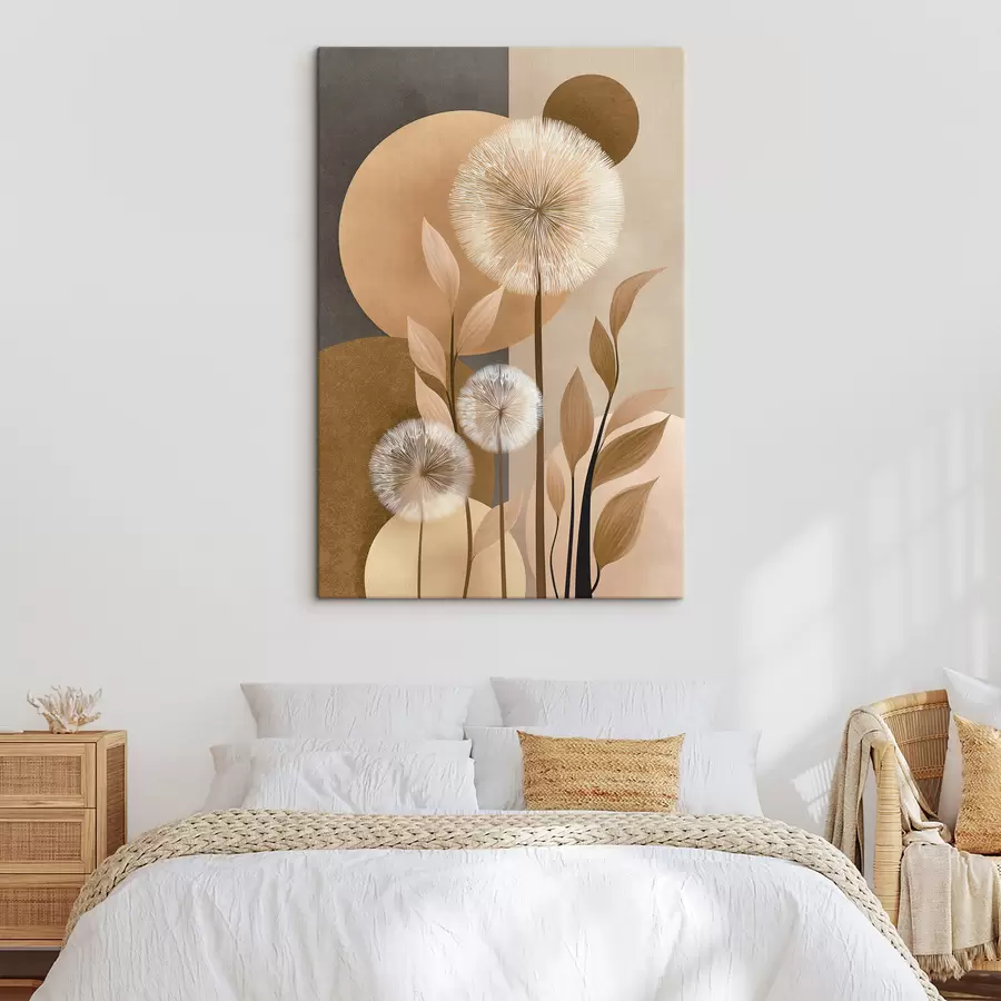 Glezna Abstrakcija ar pienenēm s48283