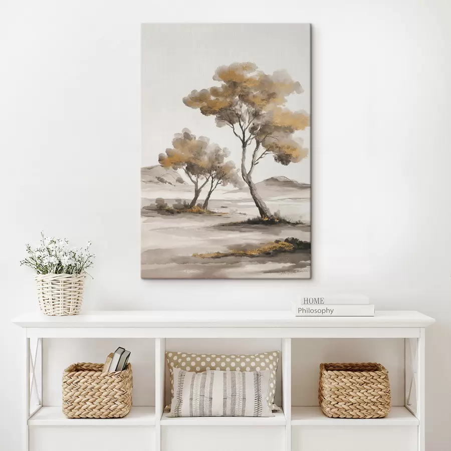 Glezna Abstrakta ainava ar kokiem s48513