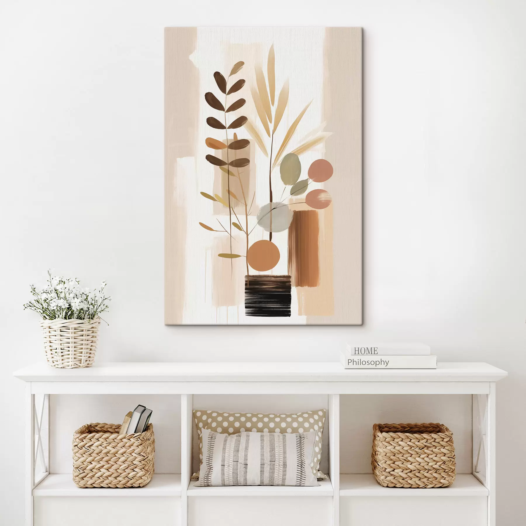 Glezna Abstraktā botāniskā kompozīcija s48517