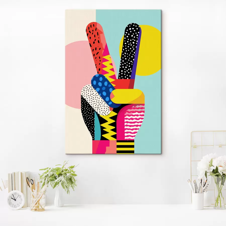 Glezna stilizēts uzvaras žests s48548