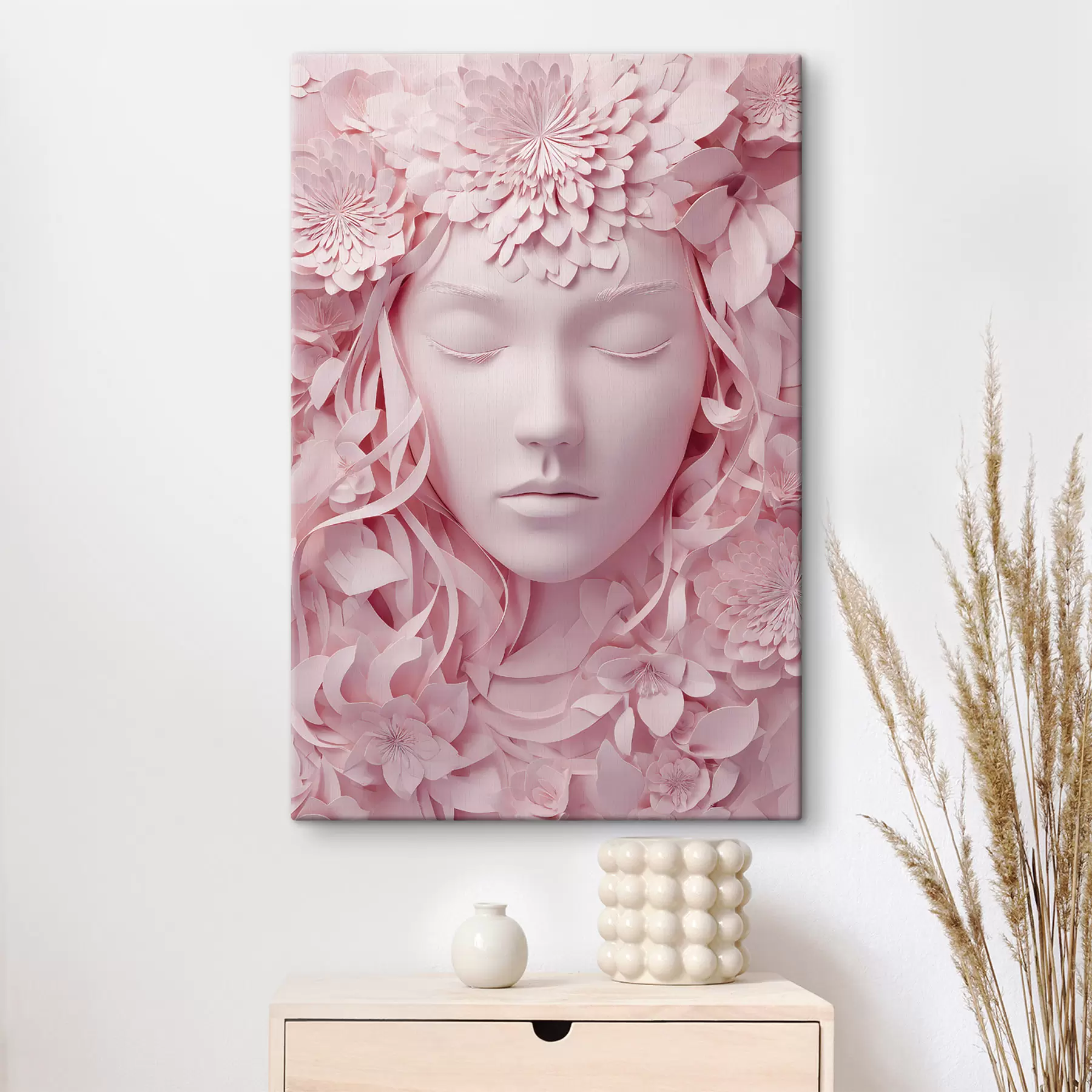 Glezna fantāzijas meitene ilustrācijā papīra stilā s48549