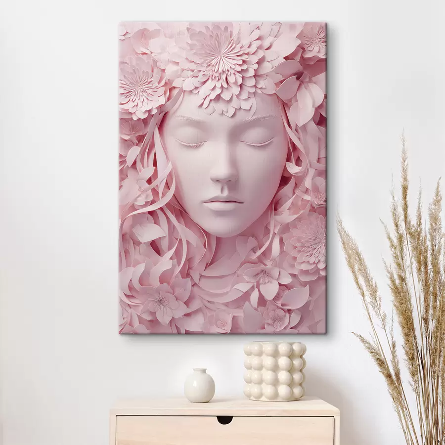 Glezna fantāzijas meitene ilustrācijā papīra stilā s48549