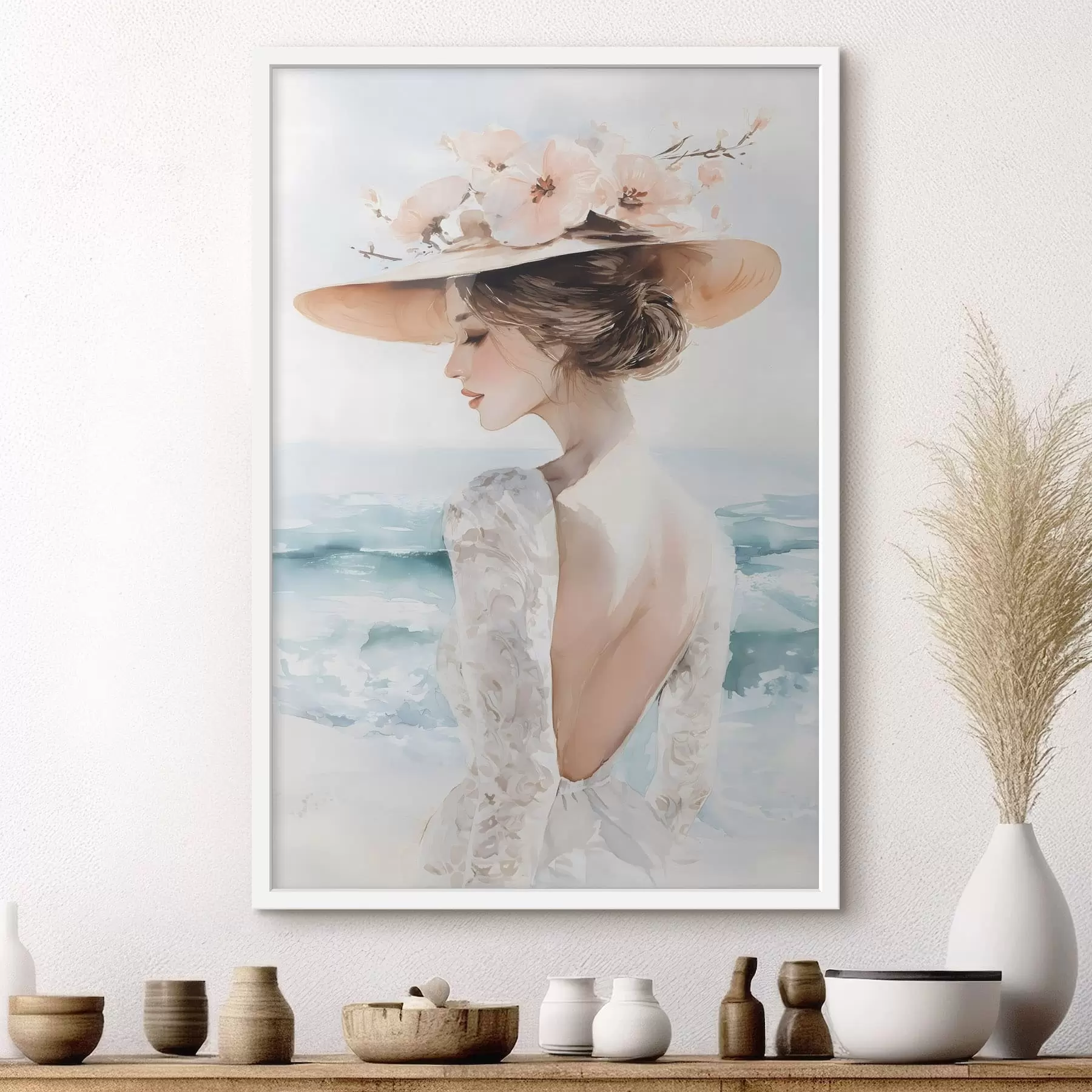 Fototapetes kalnu ainava ar priedēm un upi f48547