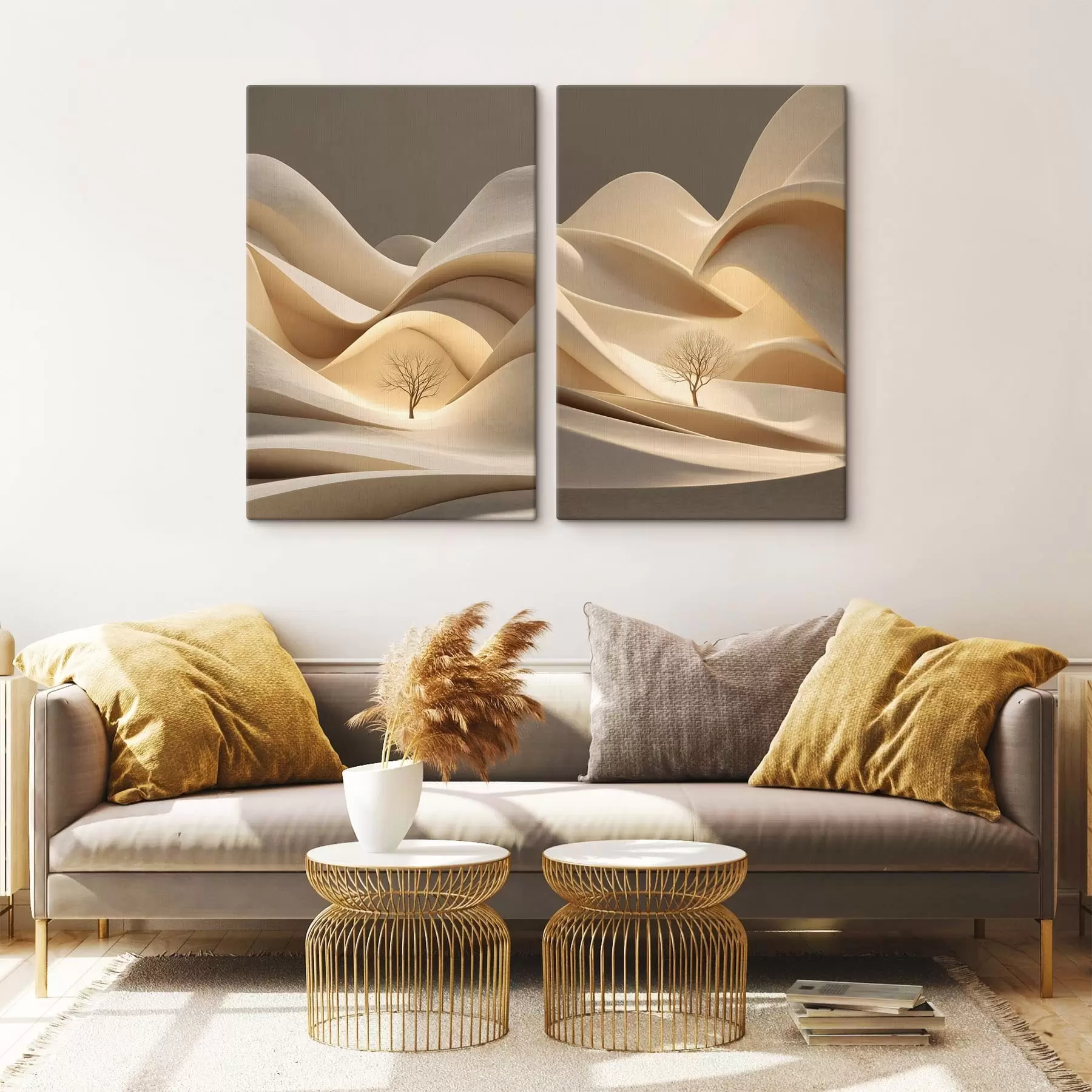 Glezna surreāla ainava ar koku m30261