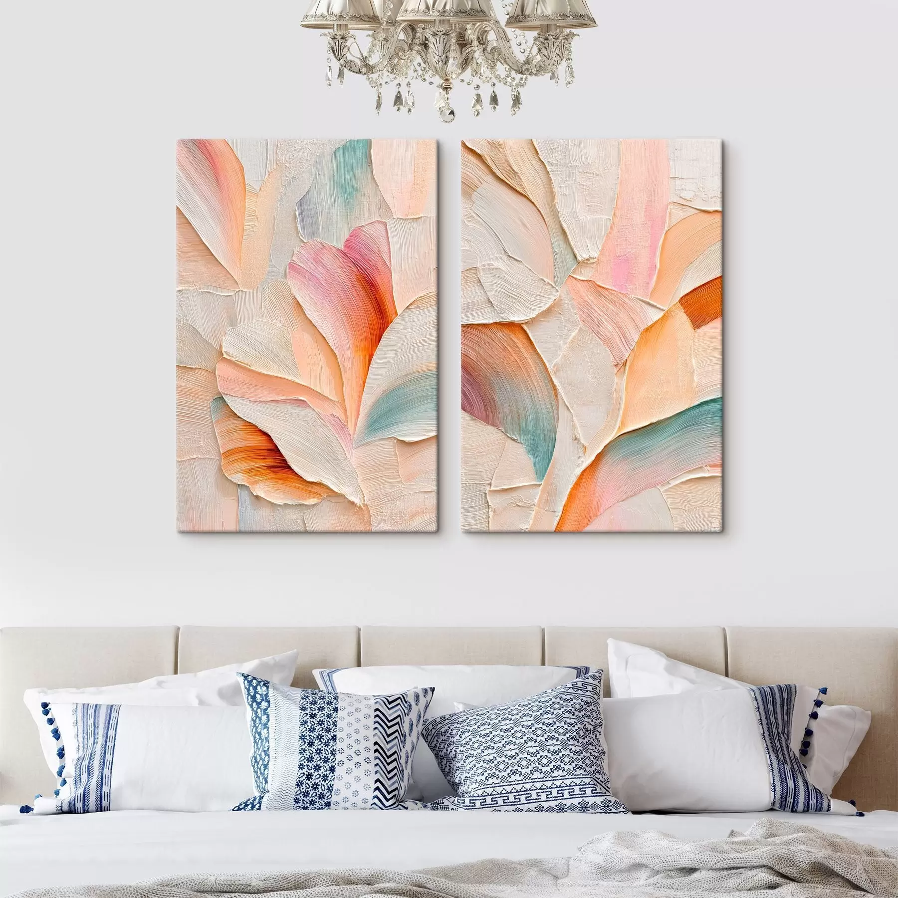 Glezna Dekoratīvi ziedlapiņas ar apjomīgiem triepieniem mūsdienu mākslas stilā m30139