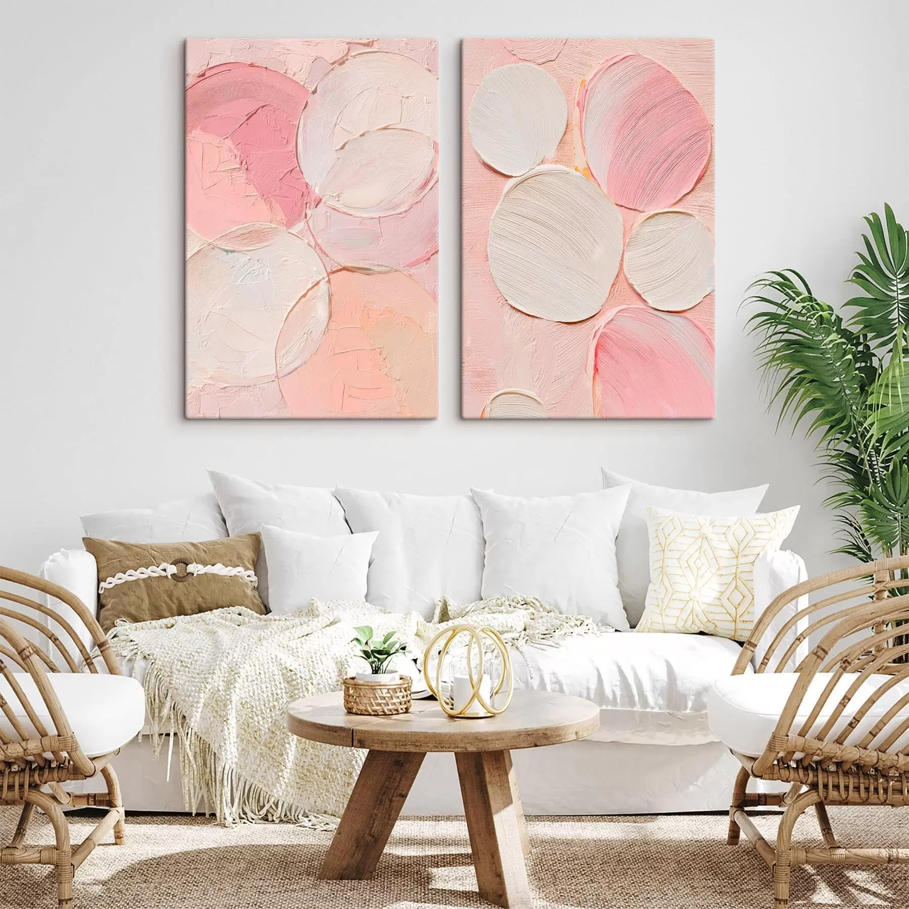 Glezna Apļveida formu un maigu toņu harmonija mākslas stilā m30141