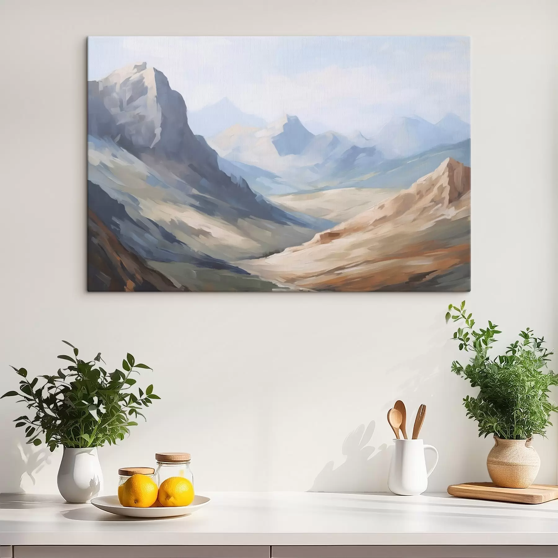 Glezna Kalnu ainava imitācija glezniecības s48589