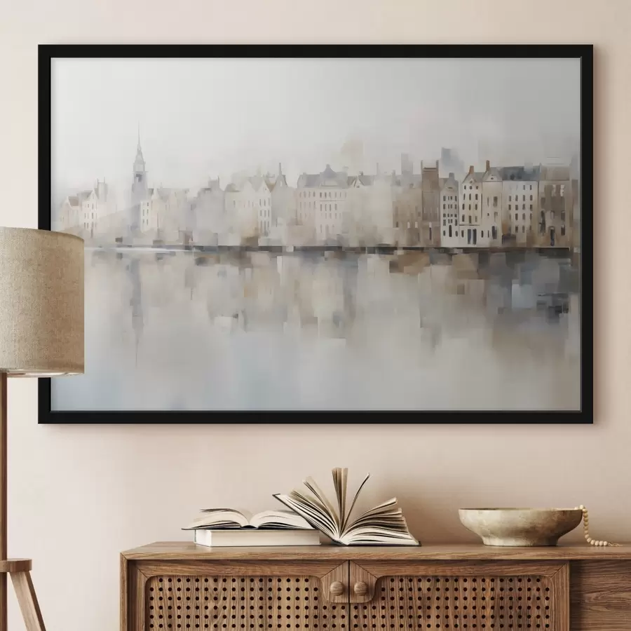 Fototapetes Pilsētas ainavas imitācijas glezniecība f48596