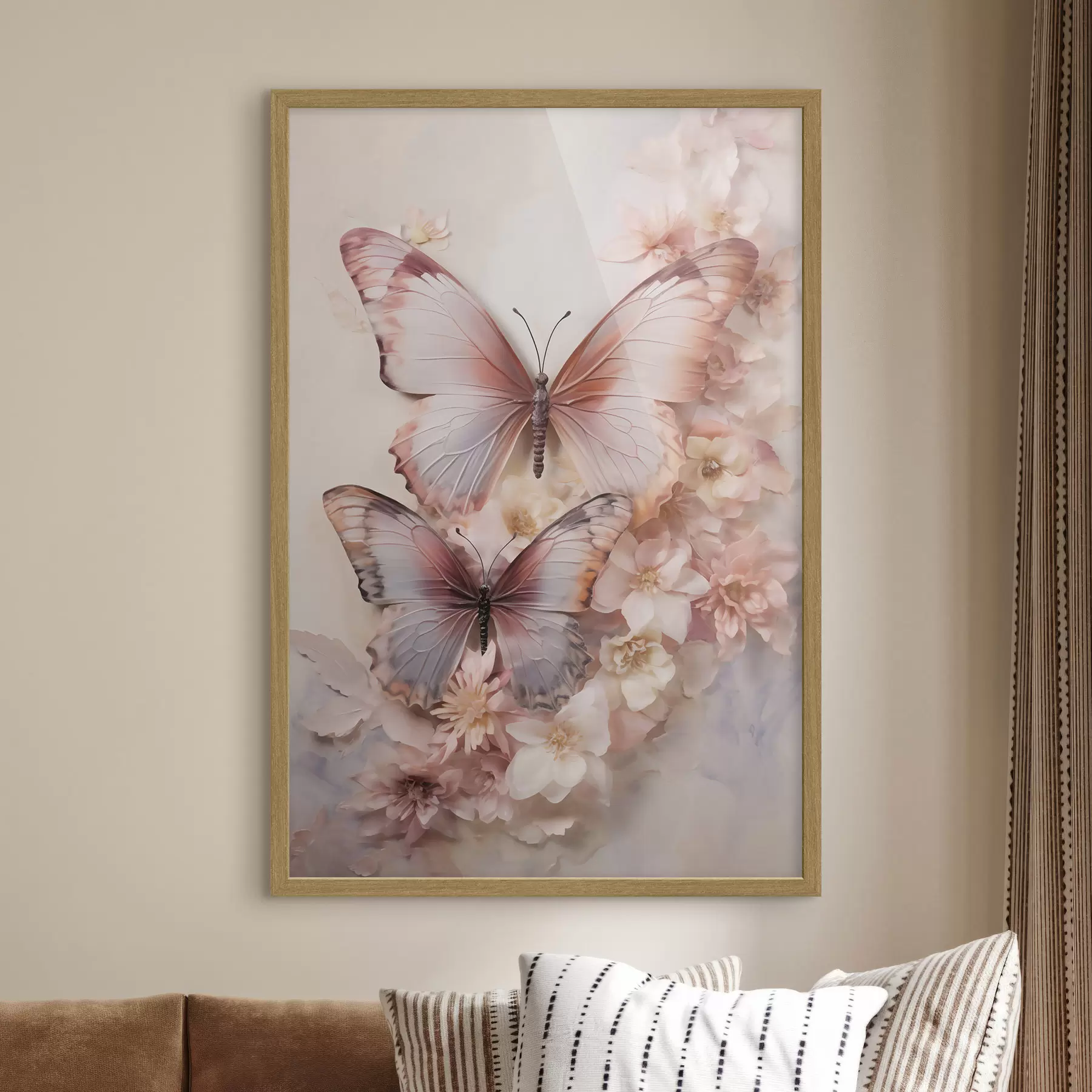 Fototapetes Ziedi un tauriņi f48565