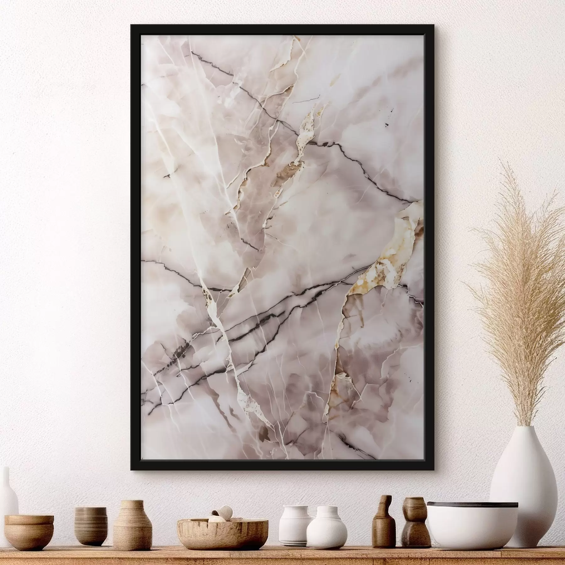 Fototapetes Marmora faktūra, smilškrāsā f48571