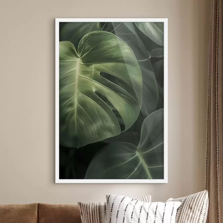 Fototapetes Lielas tropu lapas f48578