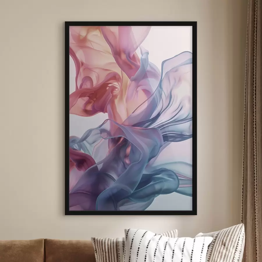 Fototapetes Spilgta abstrakcija, krāsainas viļņi, mūsdienīgs stils f48581