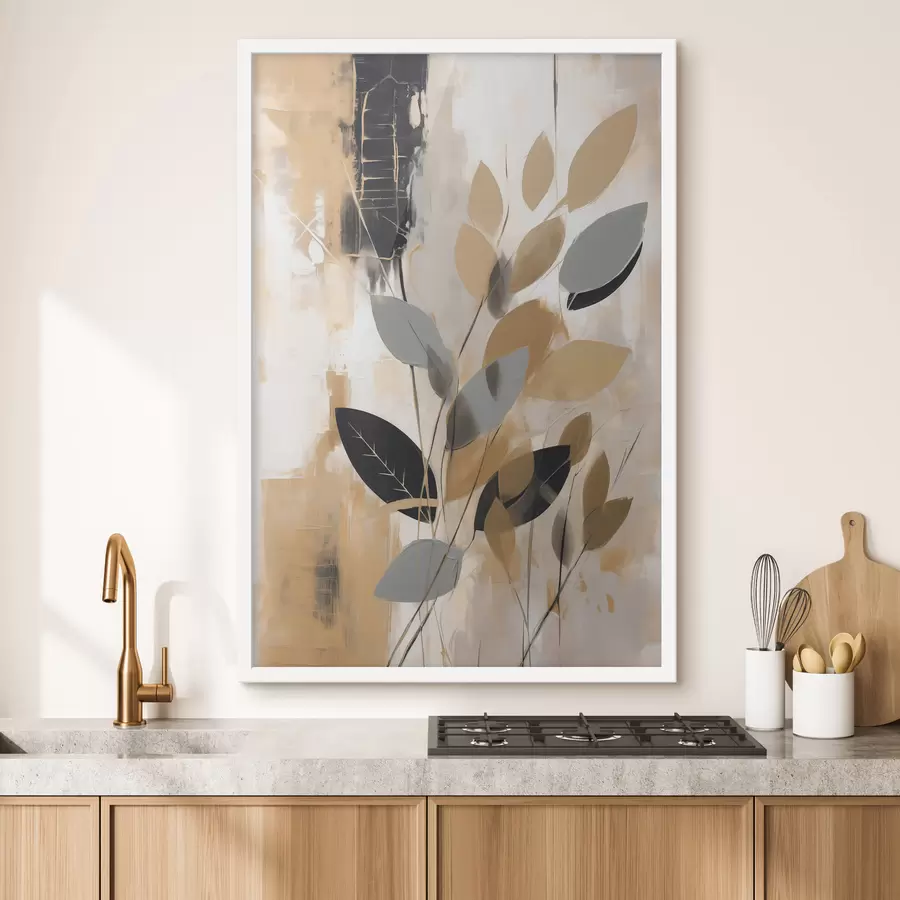 Fototapetes Abstrakcija ar lapu zaru f48609