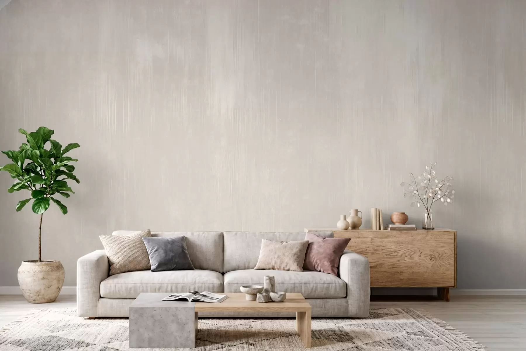 Fototapetes Gaiši smilškrāsas fons ar vieglu vertikālu faktūru w05121