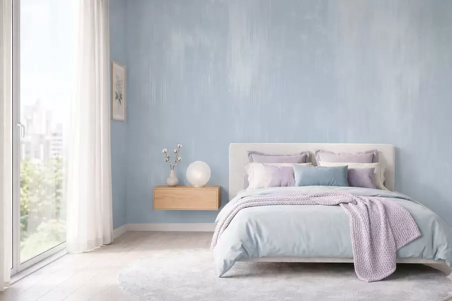 Fototapetes Gaiši zils fons ar maigu vertikālu tekstūru w05121v1