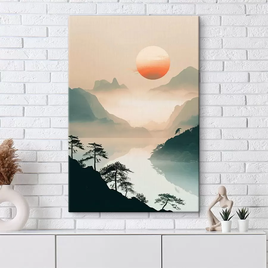 Glezna Bambusa zari, austrumu stilā s48632