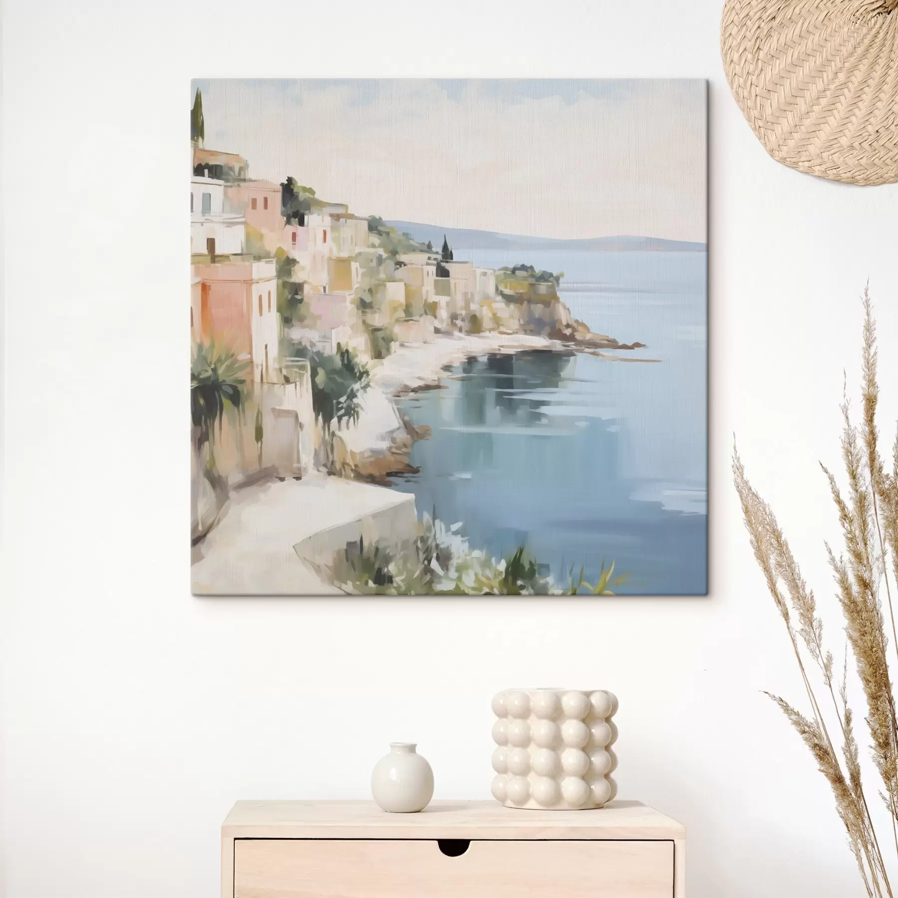 Glezna Piekrastes pilsētas ainava – gleznas imitācija s48675