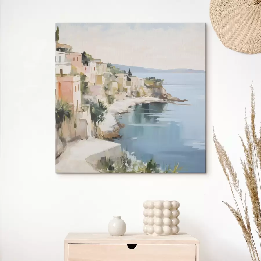 Glezna Piekrastes pilsētas ainava – gleznas imitācija s48675