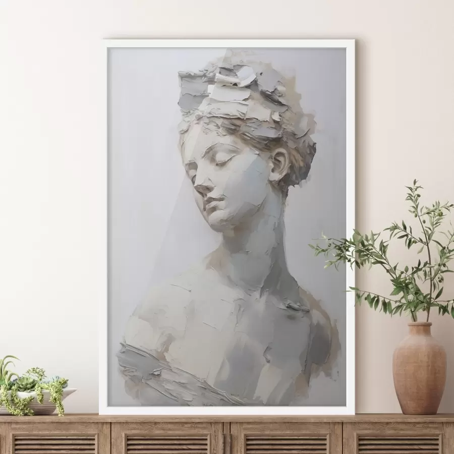 Fototapetes Sena sievietes krūšutēls, gleznas imitācija f48670