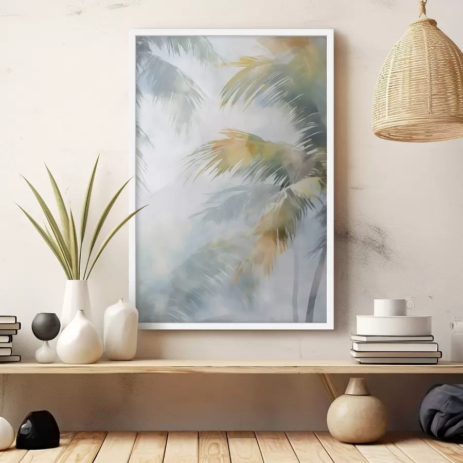 Fototapetes Abstrakta glezna, kurā attēlota veģetācija f48686