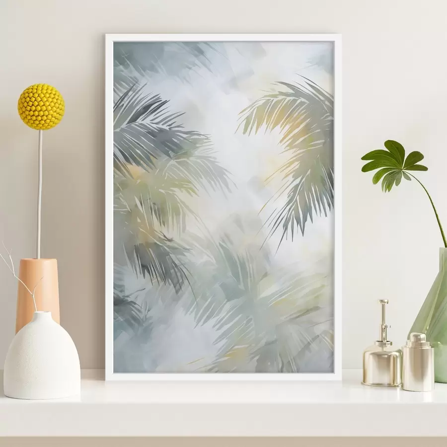 Fototapetes Abstrakta glezna, kurā attēlota veģetācija f48687