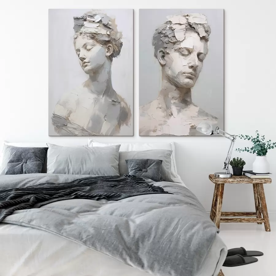 Glezna Antīka krūšutēla, kas imitē gleznu m30293