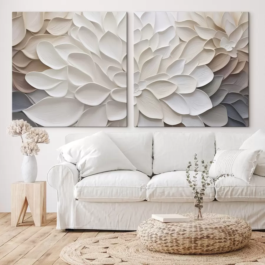 Glezna Glezniecības stila ziedlapu imitācija m30296