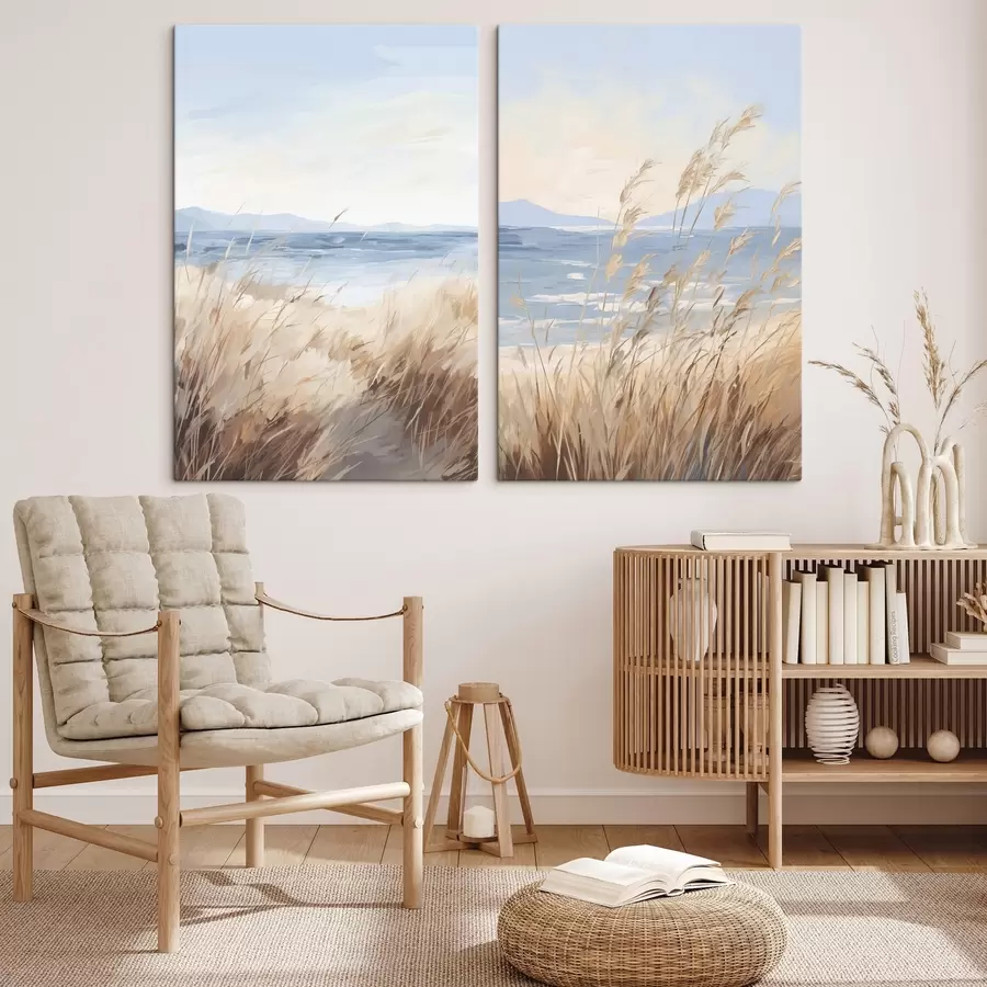 Glezna Glezna, kurā attēlota piekrastes ainava m30297