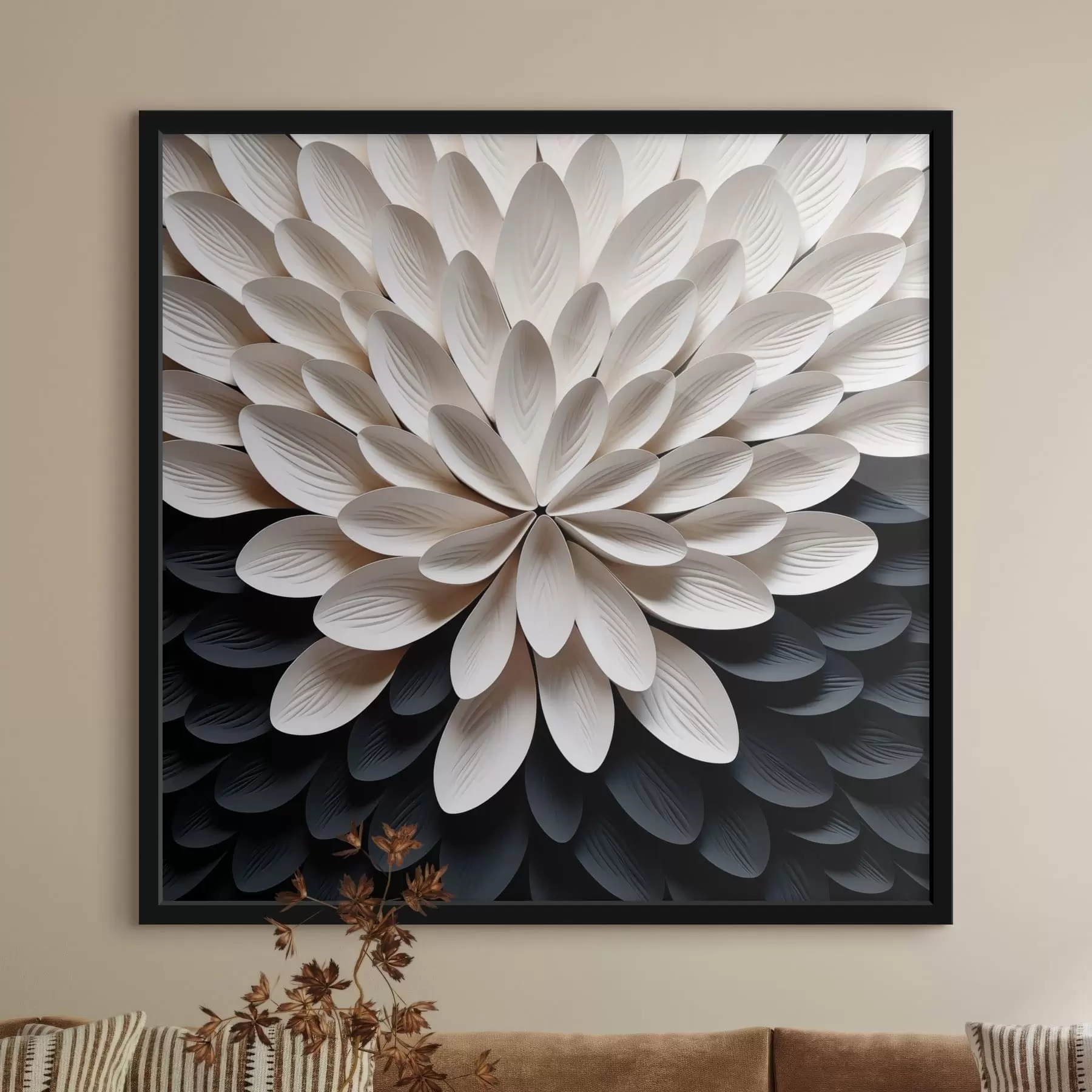 Fototapetes Abstrakta zieda attēls ar daudziem gariem, plāniem ziedlapu slāņiem f48605