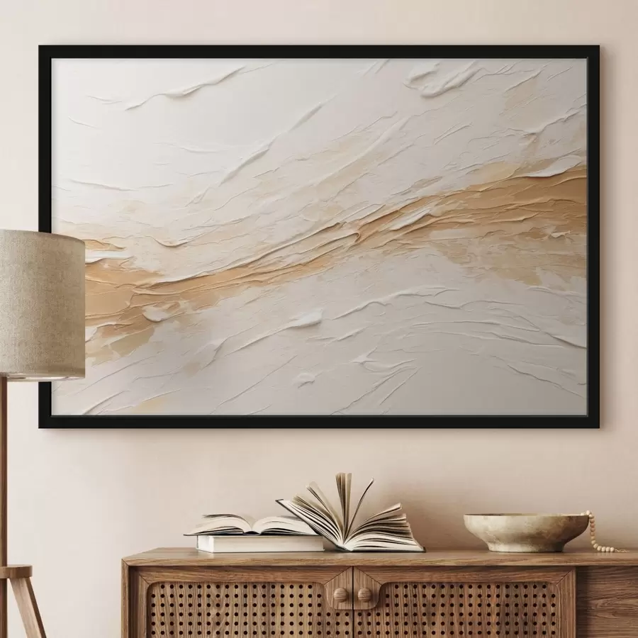 Fototapetes Viegla faktūra ar krāsas triepieniem un smilškrāsas pārejām f48616