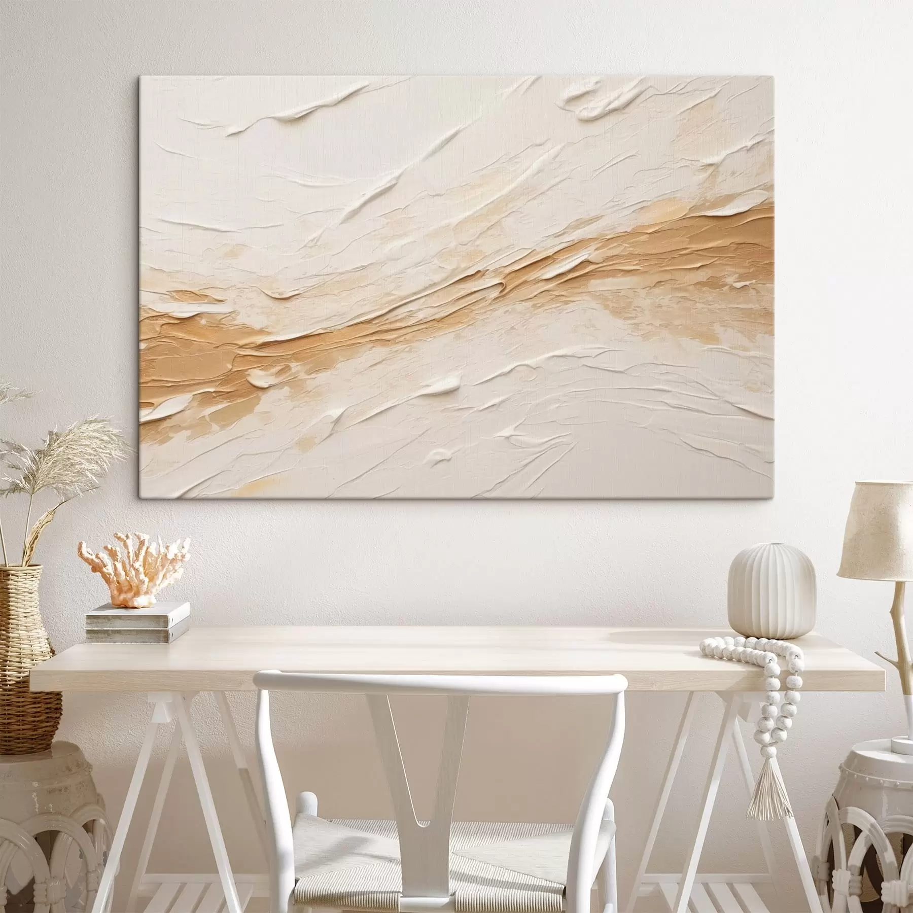 Glezna Viegla faktūra ar krāsas triepieniem un smilškrāsas pārejām s48616