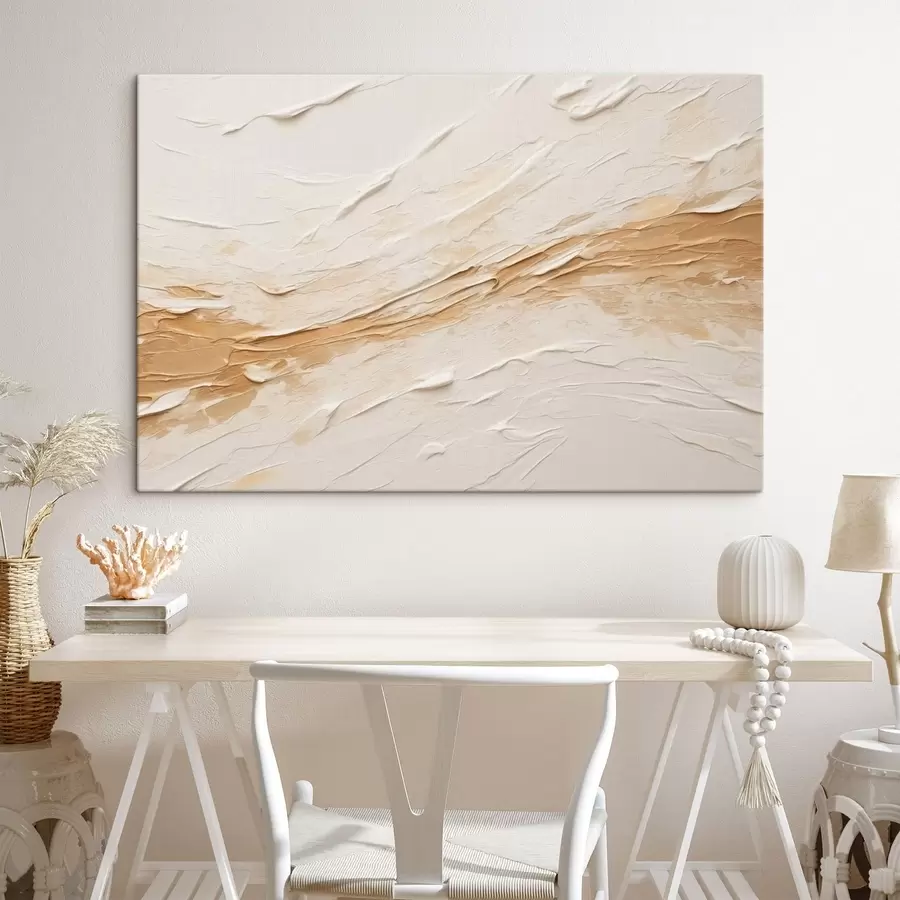 Glezna Viegla faktūra ar krāsas triepieniem un smilškrāsas pārejām s48616