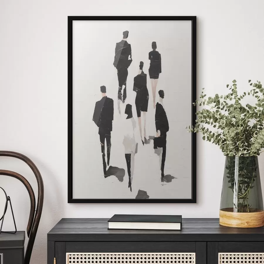 Fototapetes Abstrakcija ar cilvēku siluetiem f48667