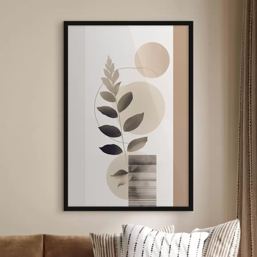 Fototapetes Abstraktas augu lapas ar dažādām formām f48669