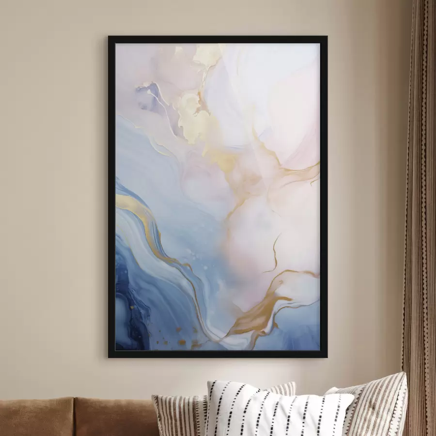 Fototapetes Abstrakta, faktūru bagāta šķidruma māksla ar virpuļojošiem rozā un zilo toņu rakstiem f48730