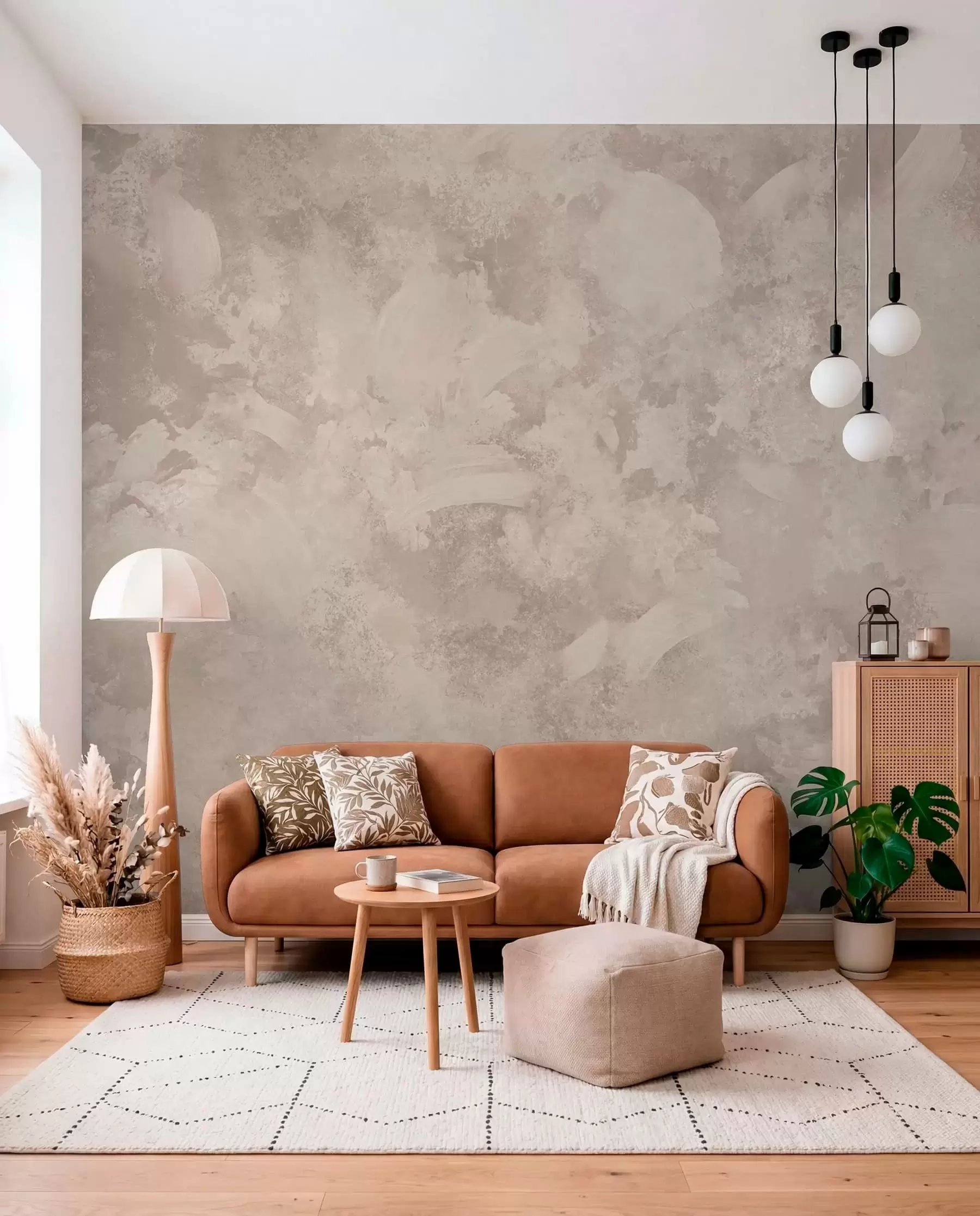 Fototapetes Krīta triepieni smilšu tonī w05160