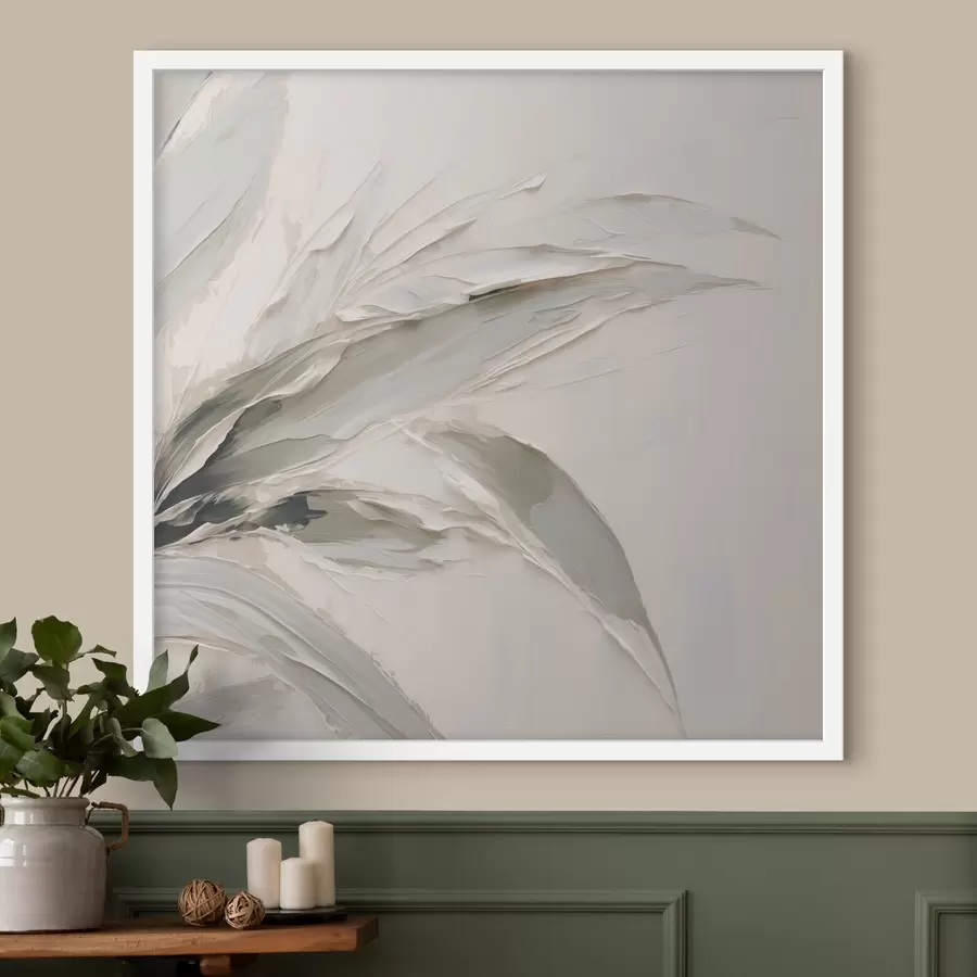 Fototapetes Abstrakta glezna, kurā attēlota lapu imitācija f48772