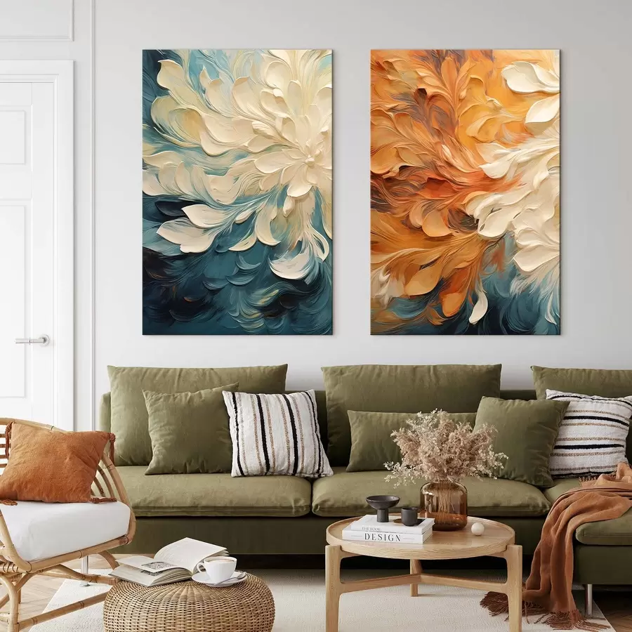 Glezna Abstrakcija, eļļas krāsu imitācija m30378