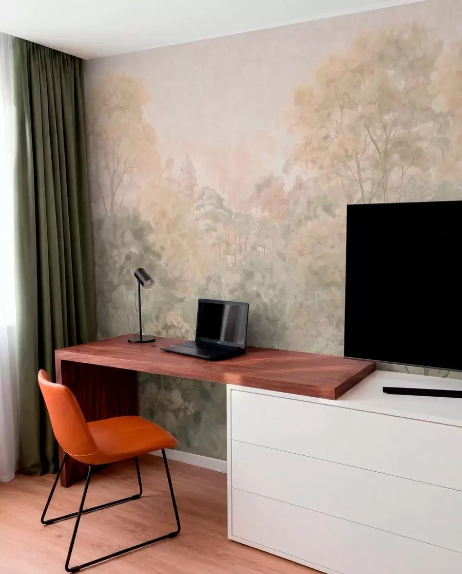 Fototapetes Mežs olīvu toņos w05433